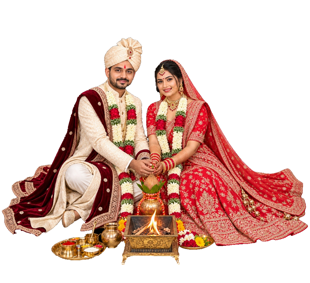 Wonderful Jodi Traditional Indian Wedding Couple